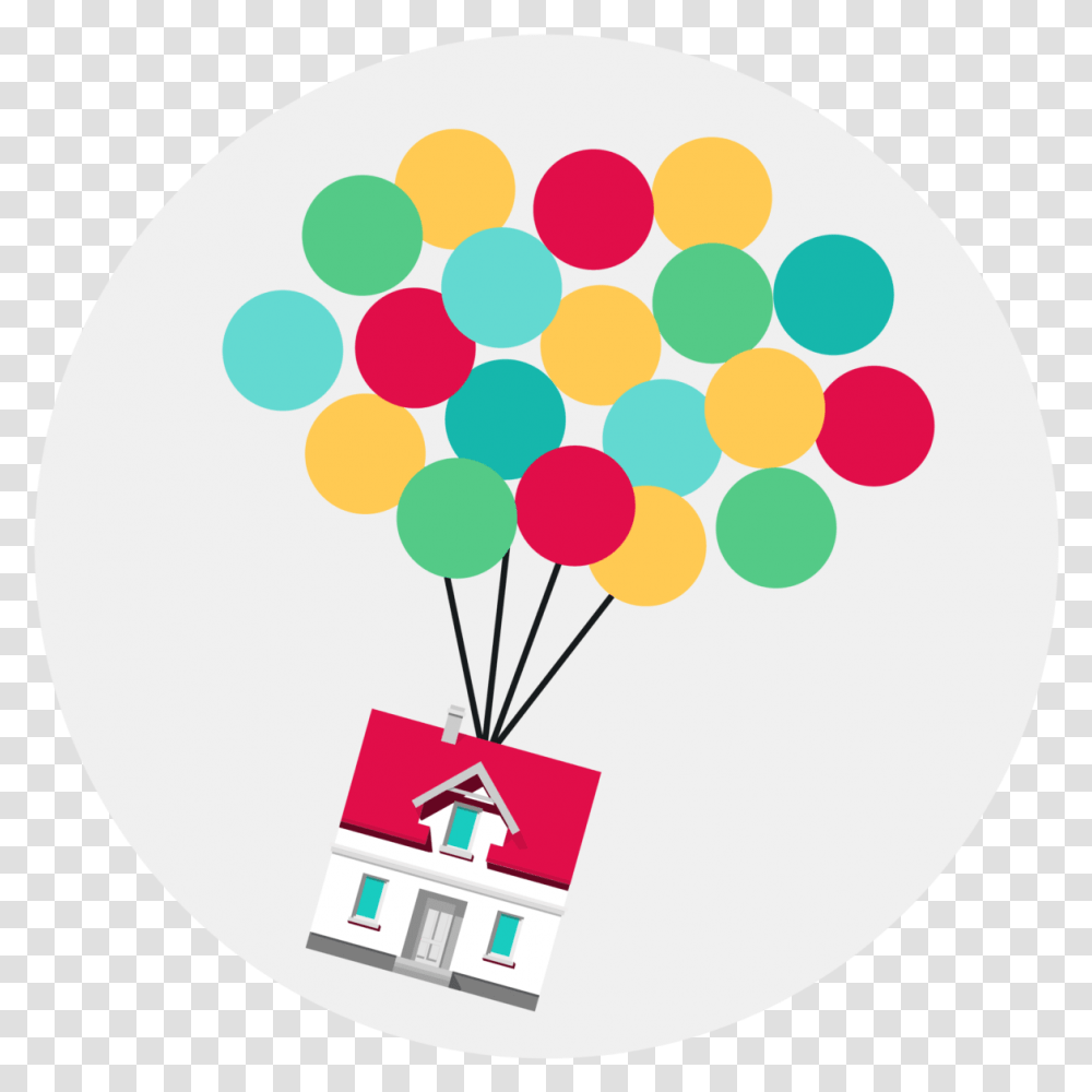 House With Balloons Clipart Graphic Graphic Design, Sphere Transparent Png