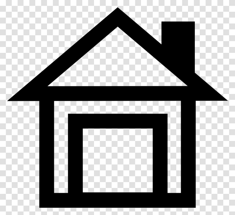 House With Big Door House Icon Big, Cross, Triangle, Label Transparent Png