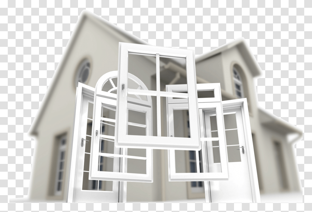House With Door And Windows Energy Efficient House Windows, Picture Window, Grille Transparent Png