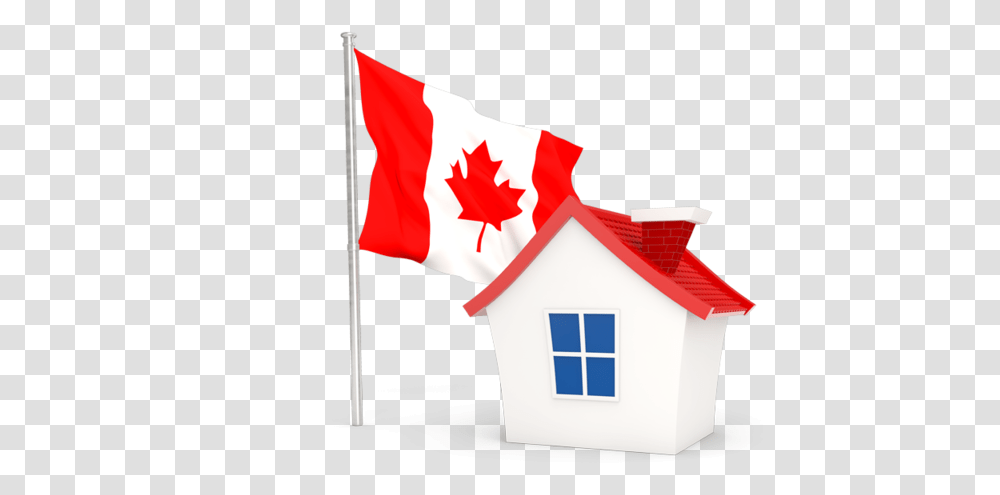 House With Flag, American Flag, Housing, Building Transparent Png