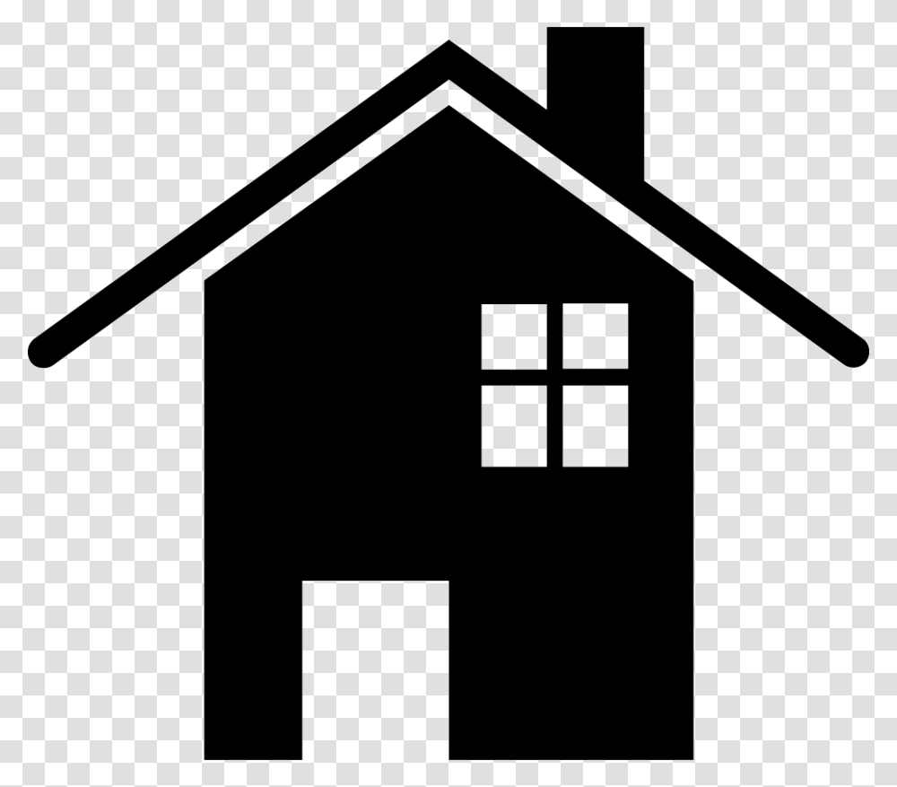 House With One Frontal Window Clean House Vector, Housing, Building, Nature, Outdoors Transparent Png