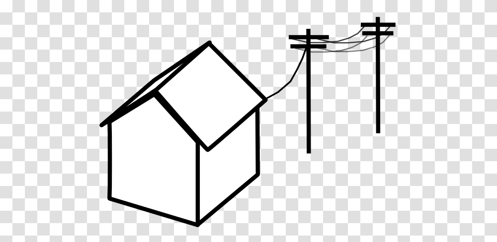 House With Power Lines Clip Art, Lamp, Utility Pole, Box Transparent Png