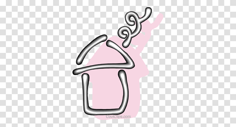 House With Smoke From The Chimney Royalty Free Vector Clip Art, Sink Faucet, Hip, Hook Transparent Png