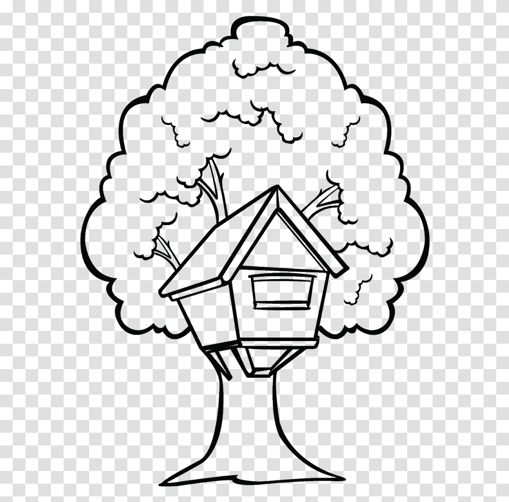 House With Tree Clip Download Black And White, Light, Silhouette, Lighting Transparent Png