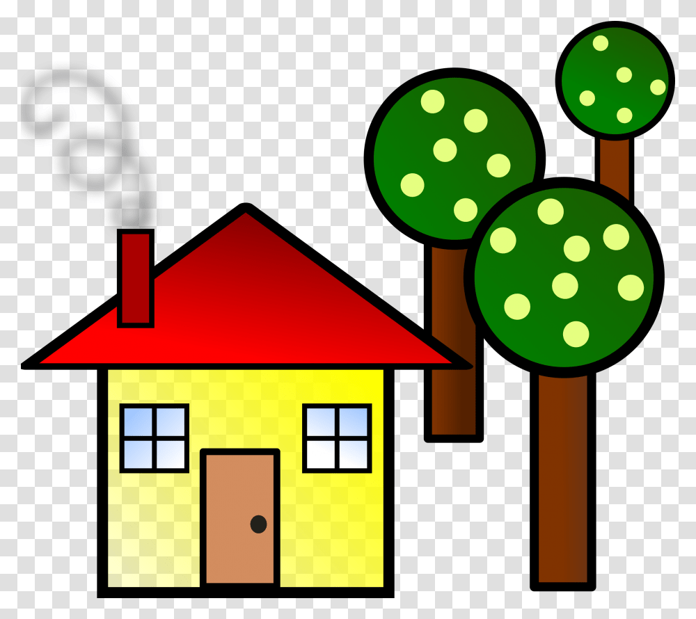 House With Trees, Building, Outdoors Transparent Png