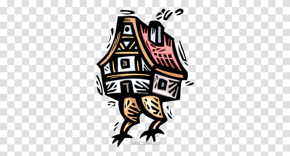 House With Turkey Legs Royalty Free Vector Clip Art Illustration, Architecture, Building, Hand Transparent Png