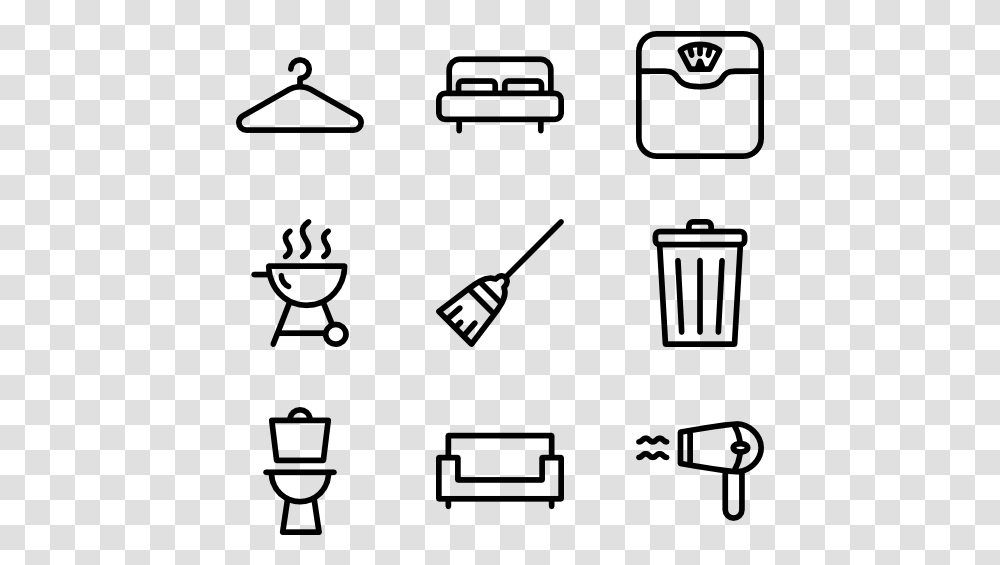 Household Collection Doing Chores Cartoon Images Black And White, Gray, World Of Warcraft Transparent Png