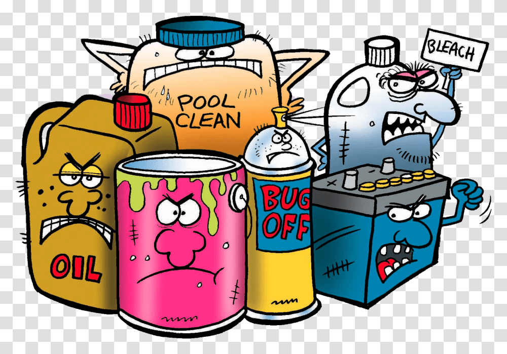 Household Hazardous Chemicals Clipart Download Household Hazardous Waste Cartoon, Tin, Can, Aluminium Transparent Png