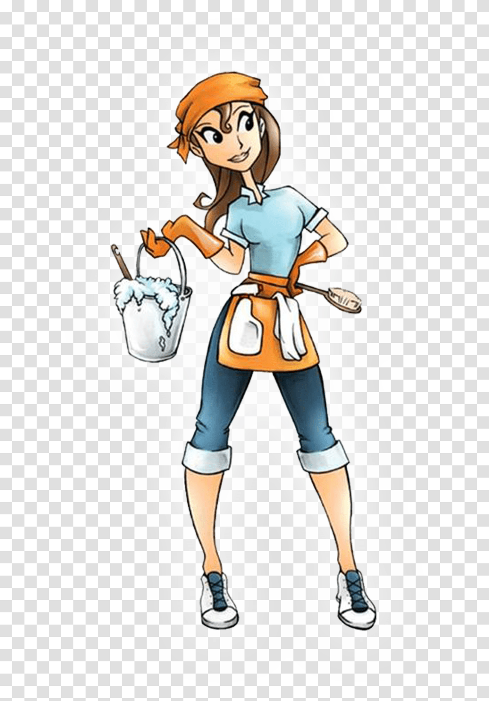 Housekeeping Clipart, Person, Human, Cleaning Transparent Png