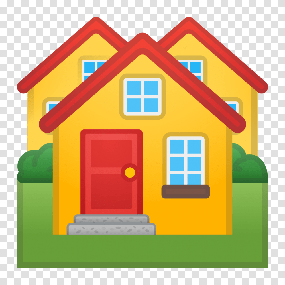 Houses Icon Noto Emoji Travel Places Iconset Google, Housing, Building, Urban Transparent Png