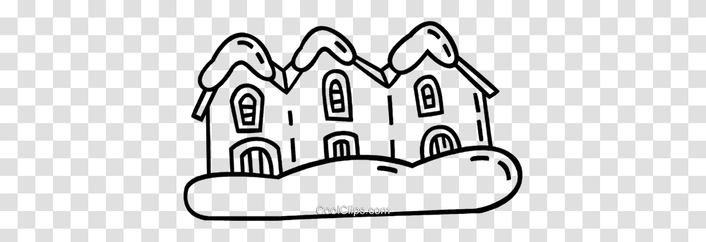 Houses In A Row After A Snow Fall Royalty Free Vector Clip Art, Number, Stencil Transparent Png