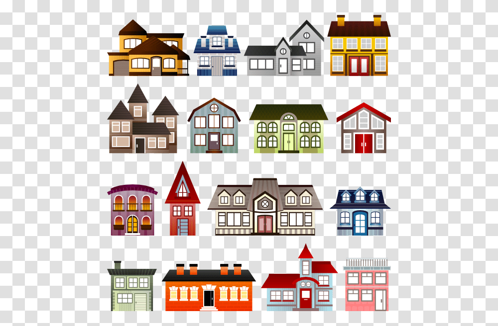 Houses Svg Clip Arts, Neighborhood, Urban, Building, Housing Transparent Png