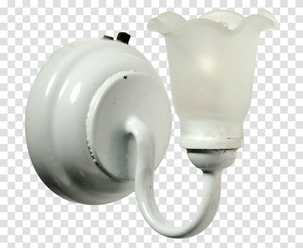 Houseworks Led Miniature White Wall Sconce Battery Light, Lightbulb, Porcelain, Pottery Transparent Png