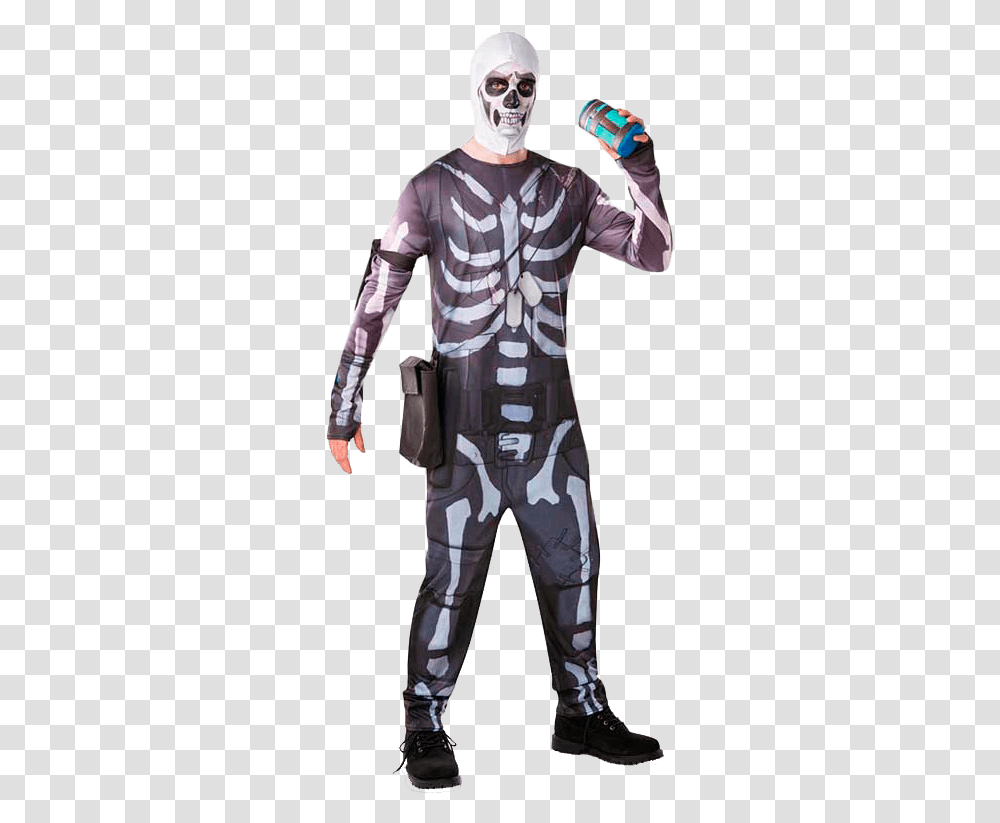 Housse Skull Trooper Fortnite Taille 9 10 Ans Disfraces De Fortnite Ebay, Clothing, Sleeve, Long Sleeve, Person Transparent Png