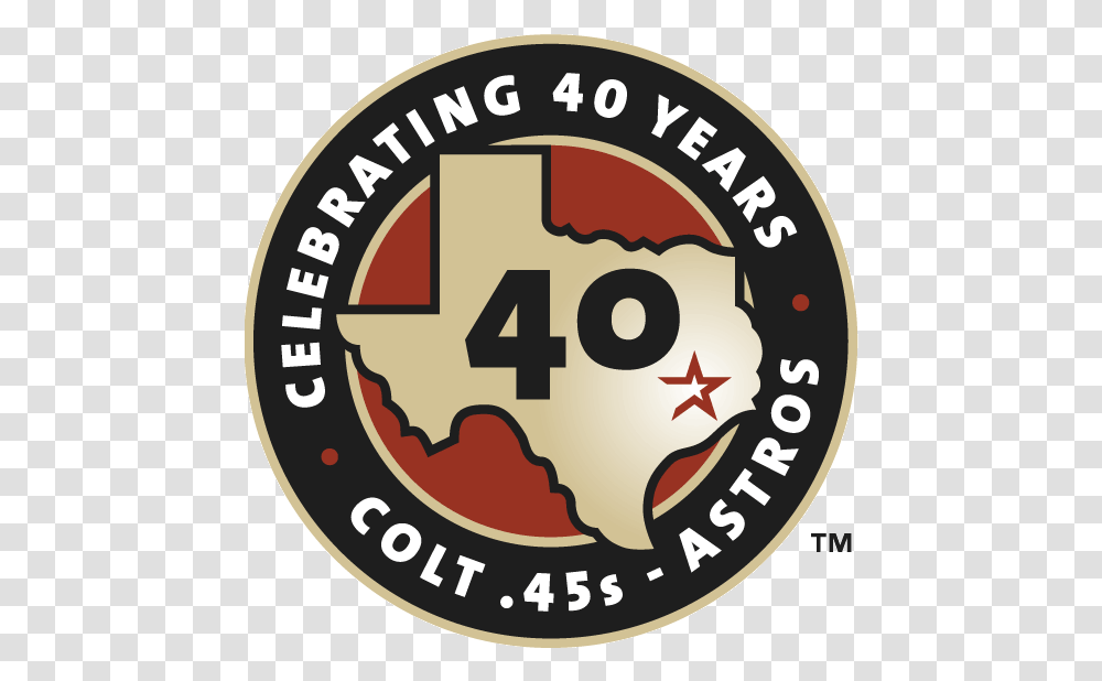 Houston Astros Anniversary Logo Language, Label, Text, Symbol, Sticker Transparent Png
