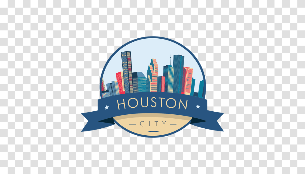 Houston Skyline Badge, Advertisement, Poster, Flyer, Paper Transparent Png
