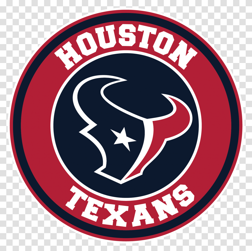 Houston Texans Circle Logo Vinyl Decal Emblem, Symbol, Trademark, Rug, Badge Transparent Png