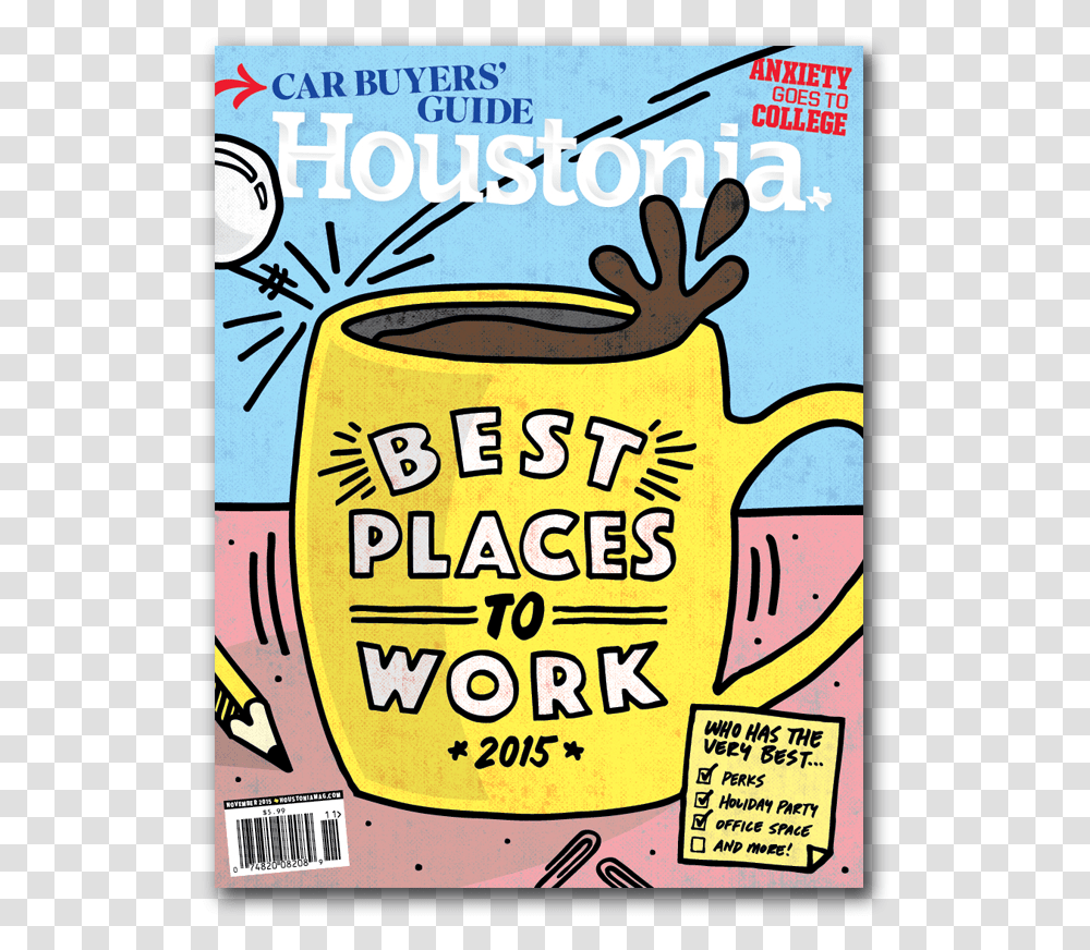 Houstonia Magazine Covers Best Places To Work Magazine Covwrs, Advertisement, Poster, Flyer, Paper Transparent Png