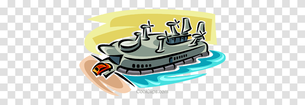 Hovercraft Ferry Royalty Free Vector Clip Art Illustration, Yacht, Vehicle, Transportation, Hydrofoil Transparent Png