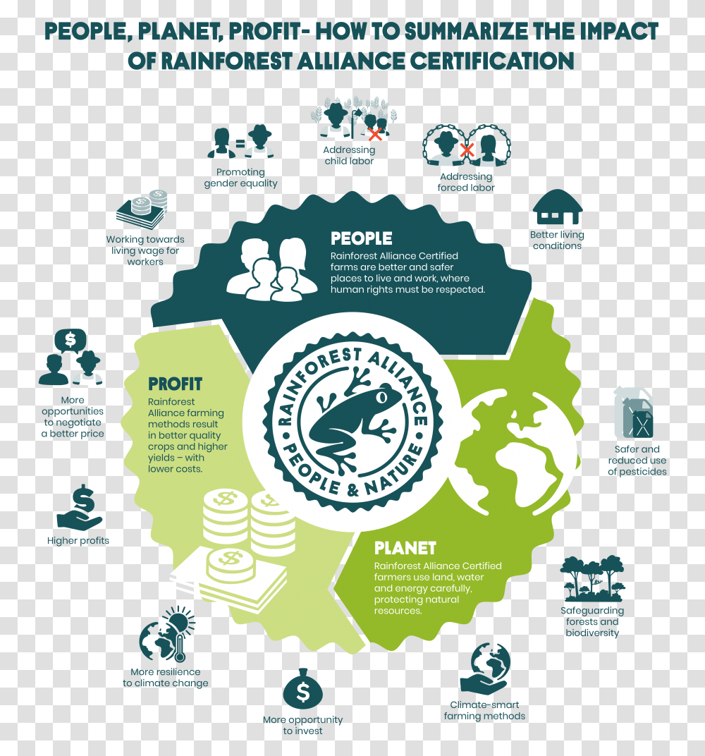 How Certification Benefits Your Company Rainforest People Planet Profit, Poster, Advertisement, Flyer, Paper Transparent Png