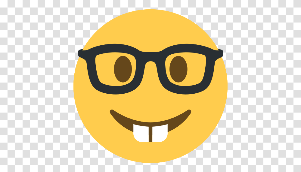 How Do We Use Emoji Nerd Emoji Twitter, Label, Text, Goggles, Accessories Transparent Png