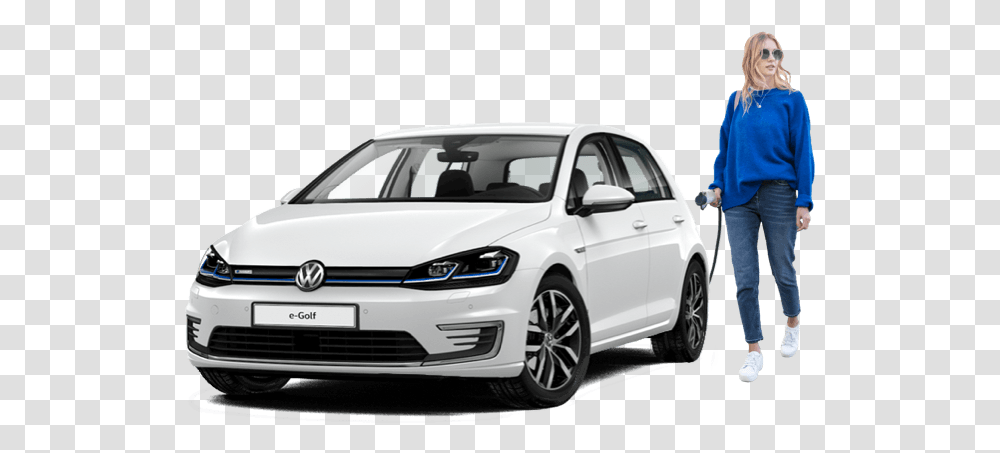 How Much Does It Cost To Charge & Run An Electric Car Golf R Estate White, Sedan, Vehicle, Transportation, Person Transparent Png