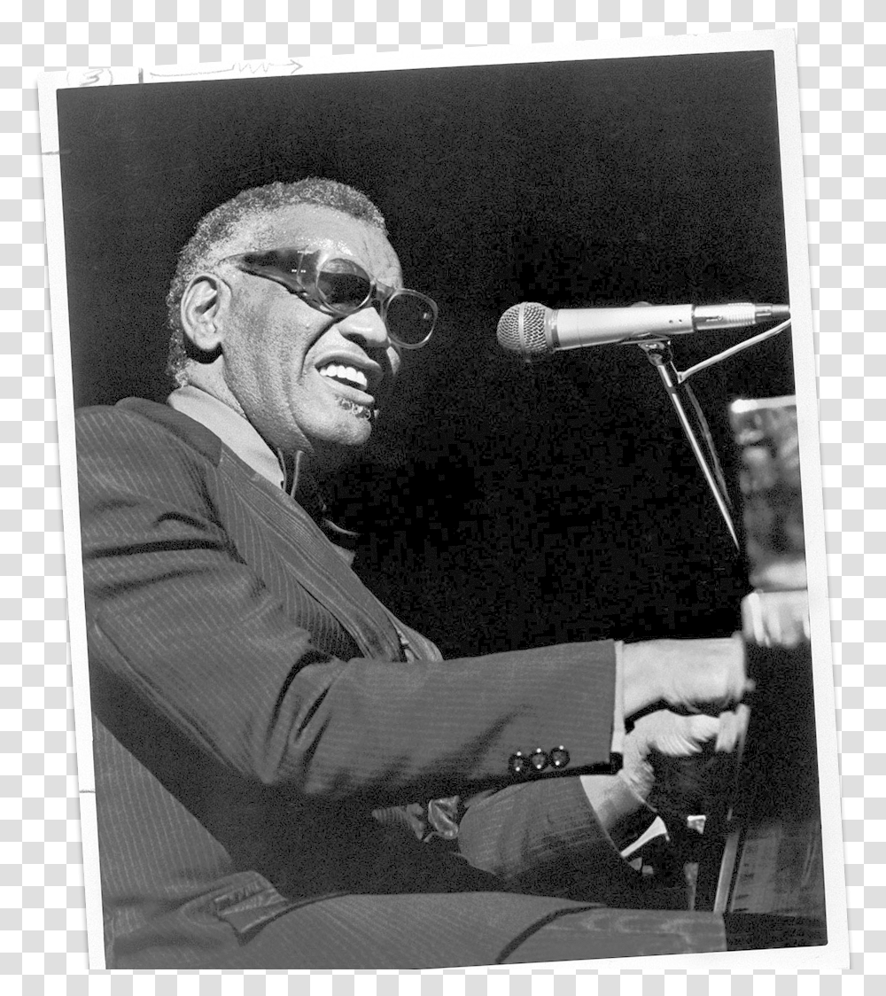 How Ray Charles Shaped Country Music Grand Ole Opry Ray Charles, Person, Microphone, Electrical Device, Sunglasses Transparent Png