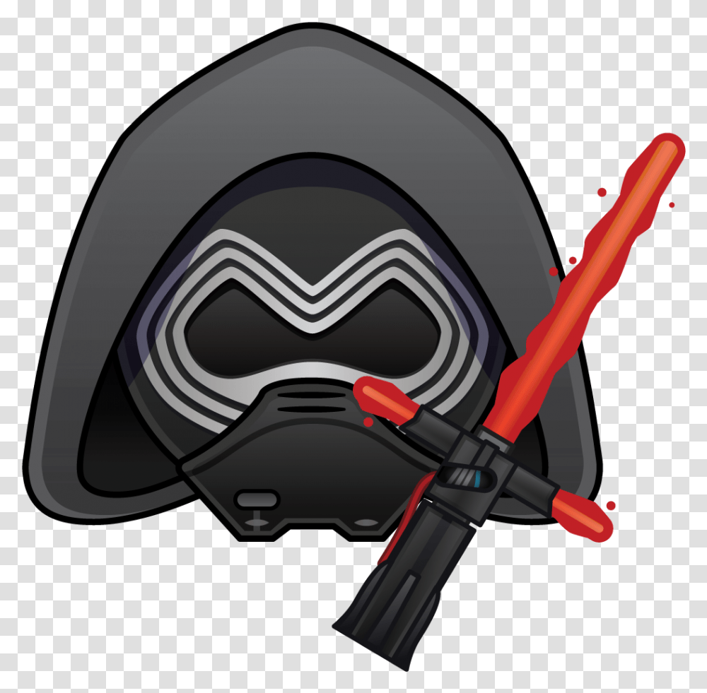 How Star Wars Blasted Into The Adorable Disney Emoji Star Wars, Helmet, Clothing, Apparel, Silhouette Transparent Png