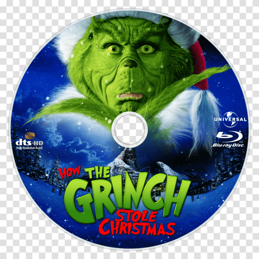 How The Grinch Stole Christmas Movie Fanart Fanarttv Jim Carrey The Grinch, Disk, Dvd, Poster, Advertisement Transparent Png