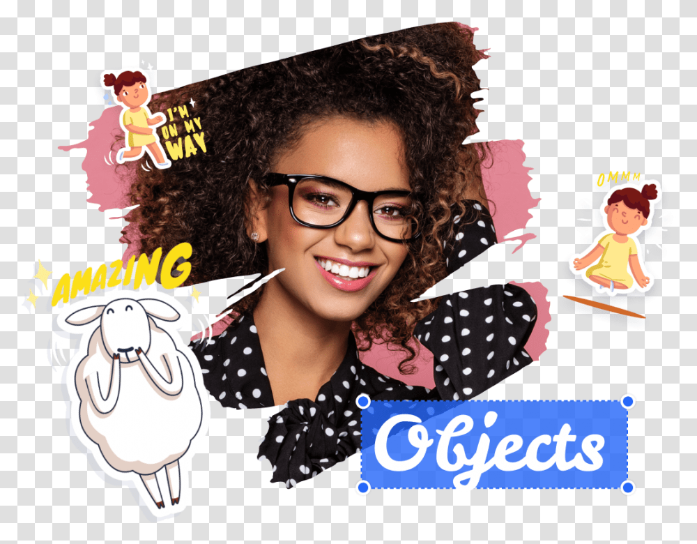How To Add Objects To Your Design Design, Glasses, Accessories, Person, Hair Transparent Png