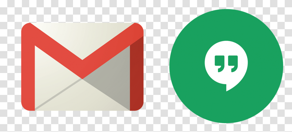 How To Block Someone On Gmail And Hangouts Logo Gmail Et Hangouts, Label, Triangle, Sticker Transparent Png