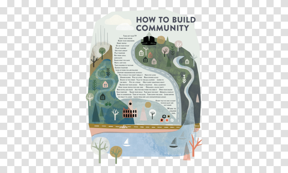 How To Build Community Cartoon, Poster, Advertisement, Flyer, Paper Transparent Png