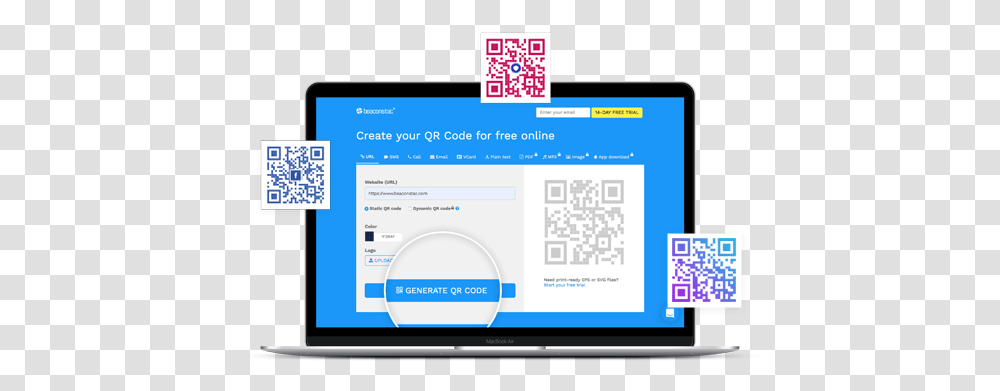 How To Create A Qr Code Online With Pictures Video Display Device, Tablet Computer, Electronics Transparent Png