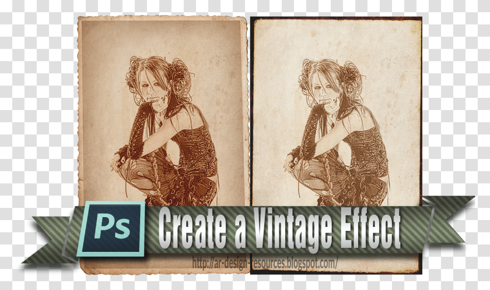 How To Create A Vintage Effect Adobe Photoshop Tutorial Visual Arts, Person, Advertisement, Poster Transparent Png