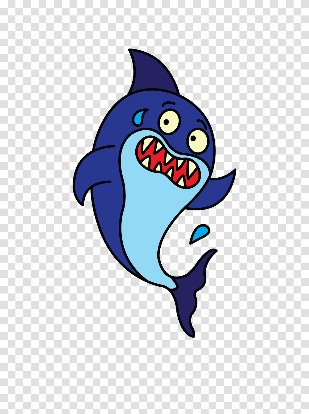 How To Draw A Baby Shark Easy Step, Label, Teeth Transparent Png
