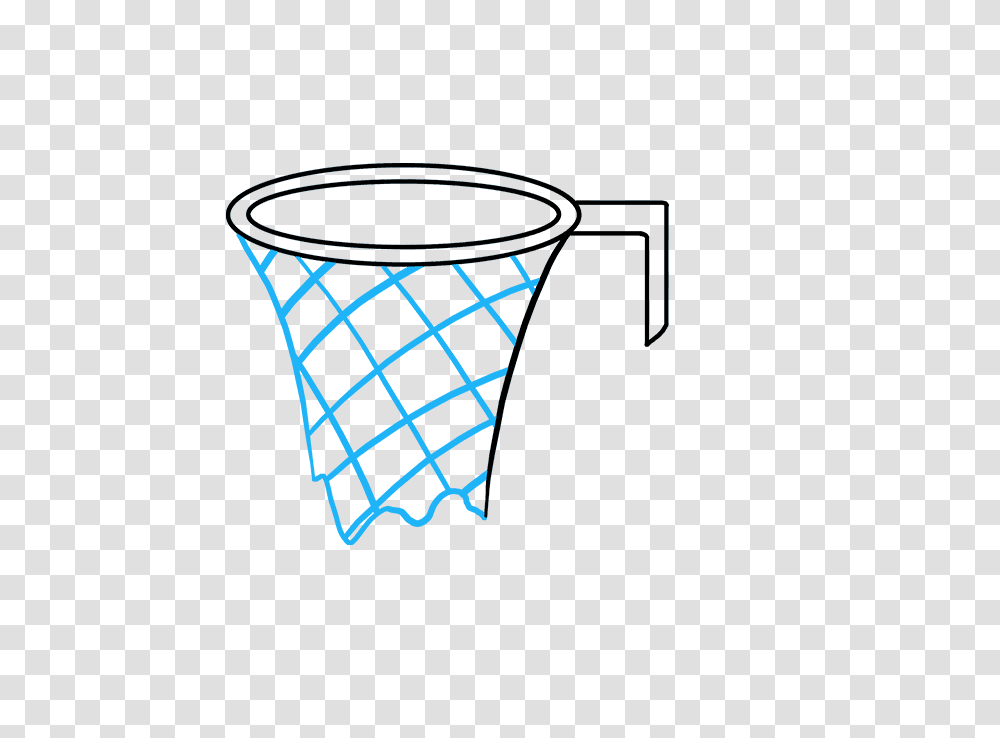 How To Draw A Basketball Hoop, Cup, Plastic, Glass, Bucket Transparent Png