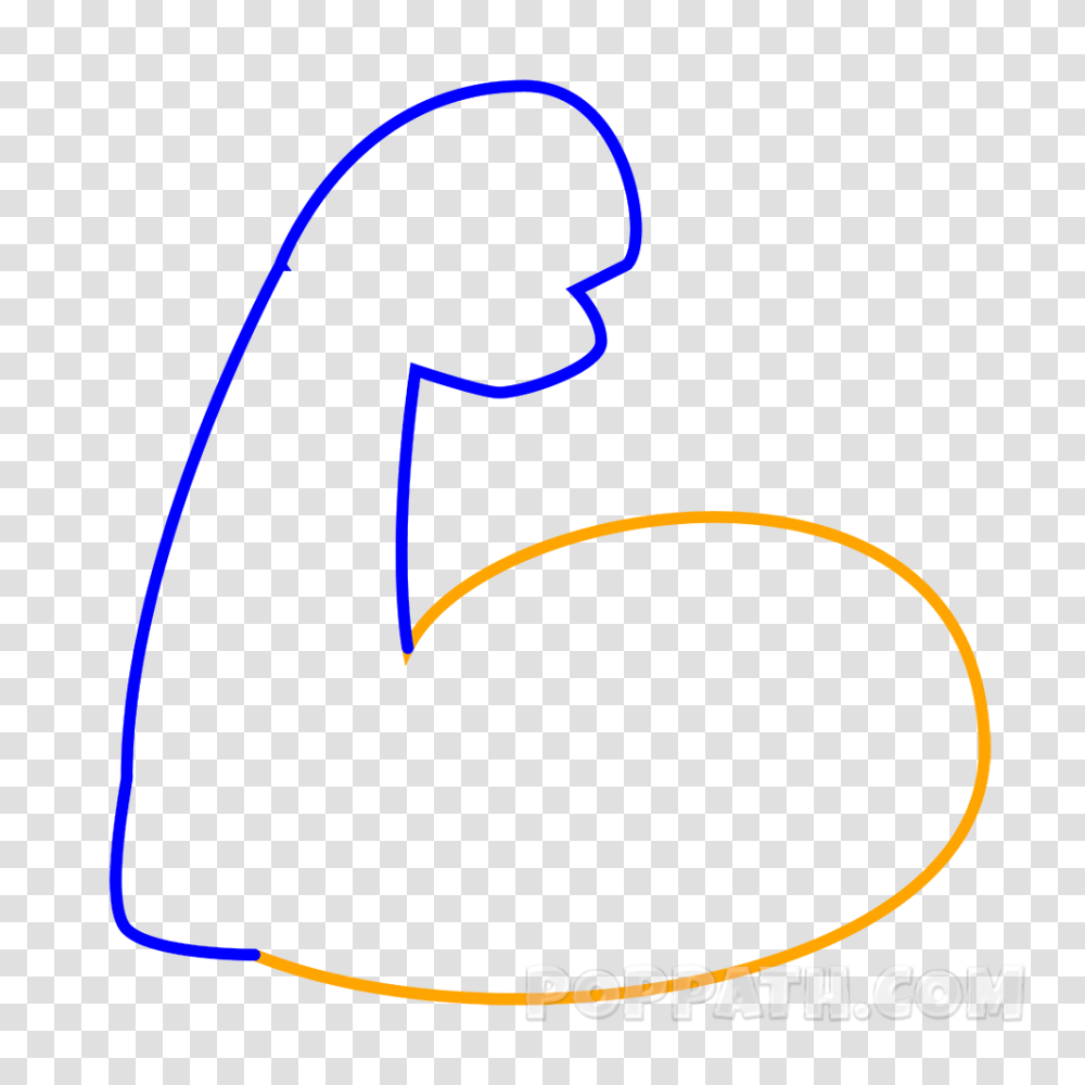 How To Draw A Biceps Emoji Pop Path, Label, Number Transparent Png