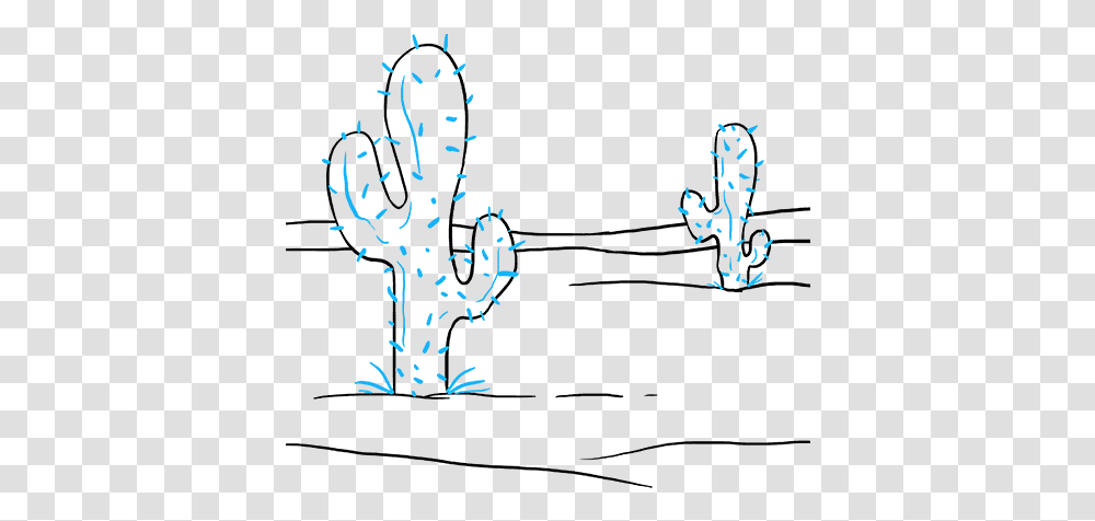 How To Draw A Cactus Cactus Drawing Easy Step By Step, Lighting, Tree, Alphabet Transparent Png