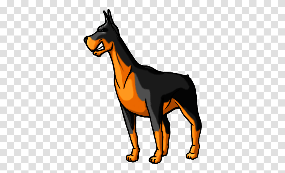 How To Draw A Cartoon Dog Doberman Cartoon Doberman Dog Drawing, Mammal, Animal, Wildlife, Horse Transparent Png