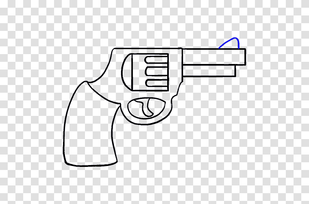 How To Draw A Cartoon Revolver In A Few Easy Steps Easy Drawing, Gun, Weapon, Weaponry, Photography Transparent Png