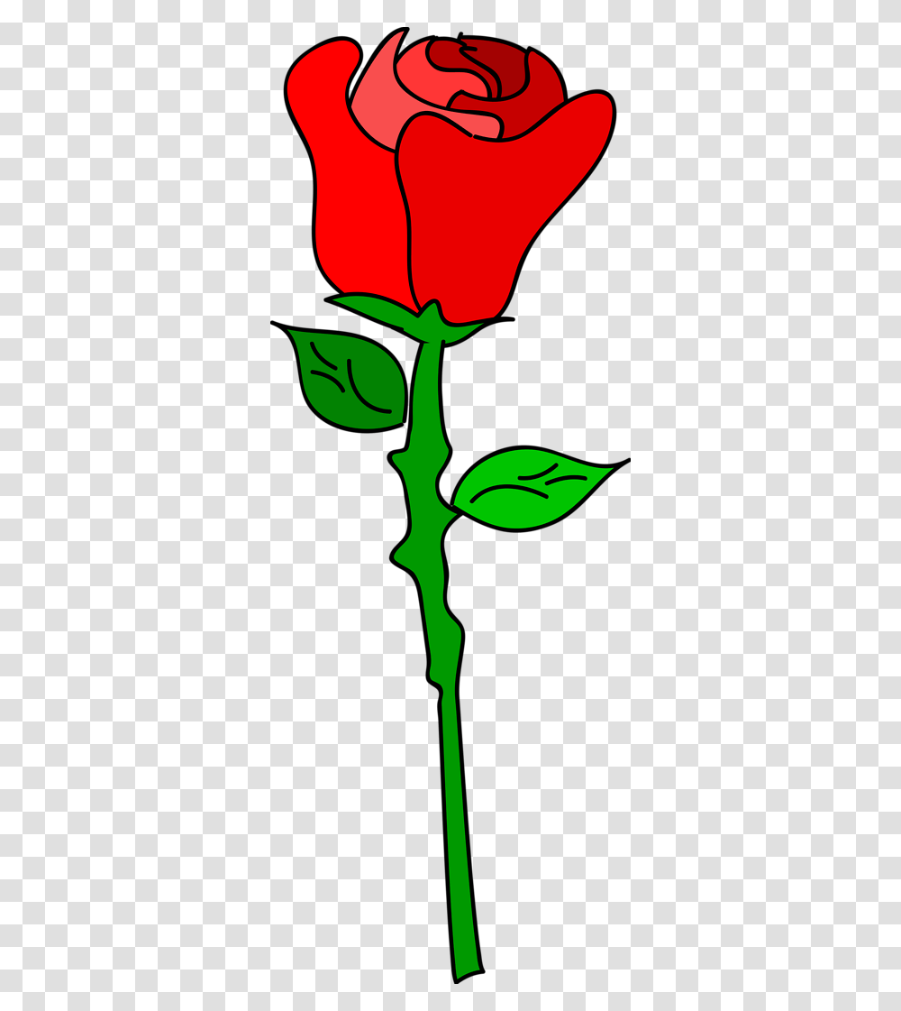 How To Draw A Cartoon Rose, Plant, Green, Sprout, Flower Transparent Png