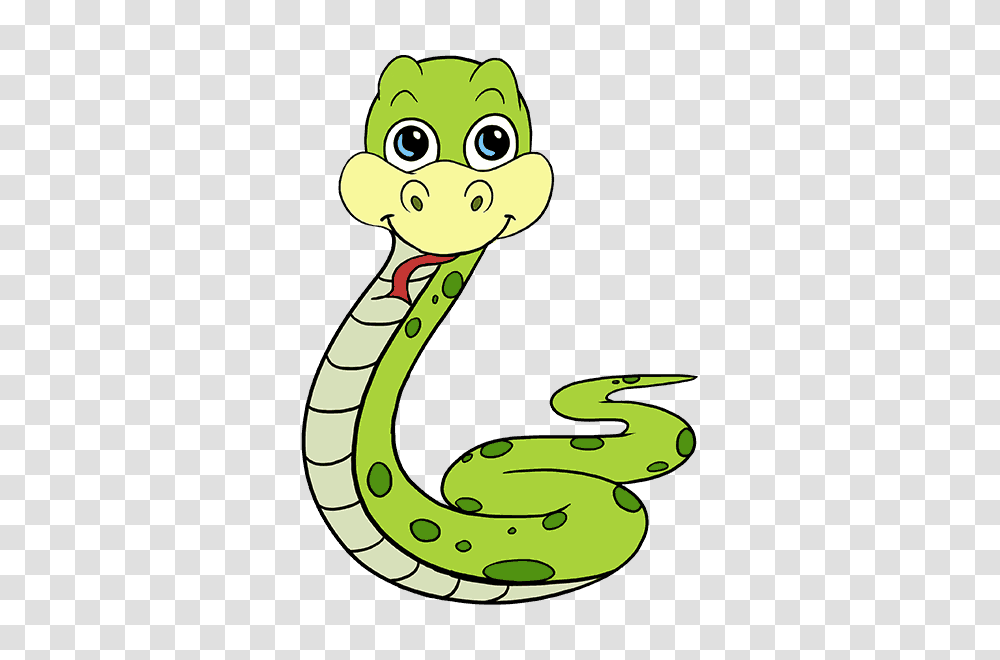 How To Draw A Cartoon Snake Easy Step, Reptile, Animal, Cobra Transparent Png