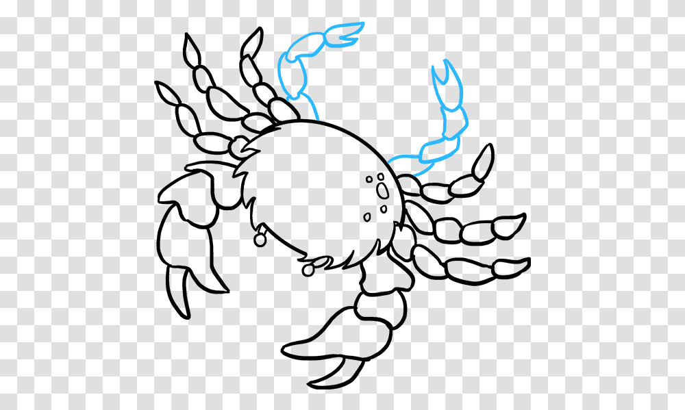 How To Draw A Crab Drawing, Light, Animal, Sea Life, Cat Transparent Png