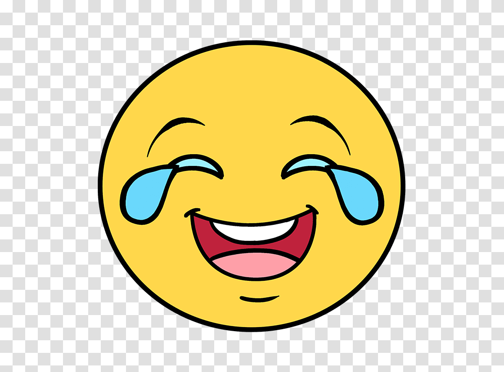How To Draw A Crying Laughing Emoji, Label, Sticker, Face Transparent Png