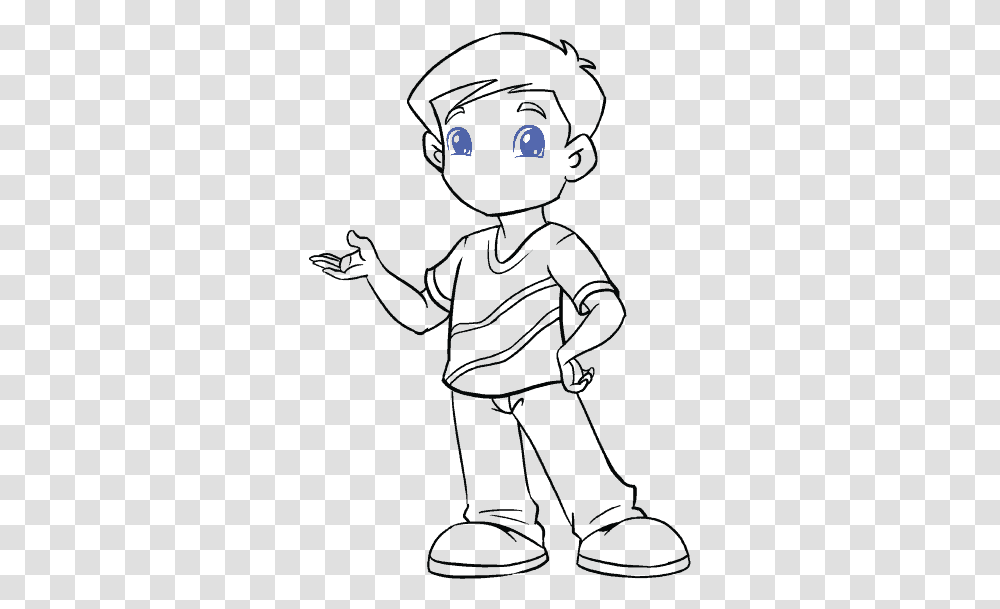 How To Draw A Draw A Simple Boy, Person, Silhouette, People Transparent Png