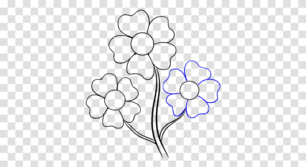 How To Draw A Flower Drawing Cartoon Pic Flower, Light, Silhouette Transparent Png