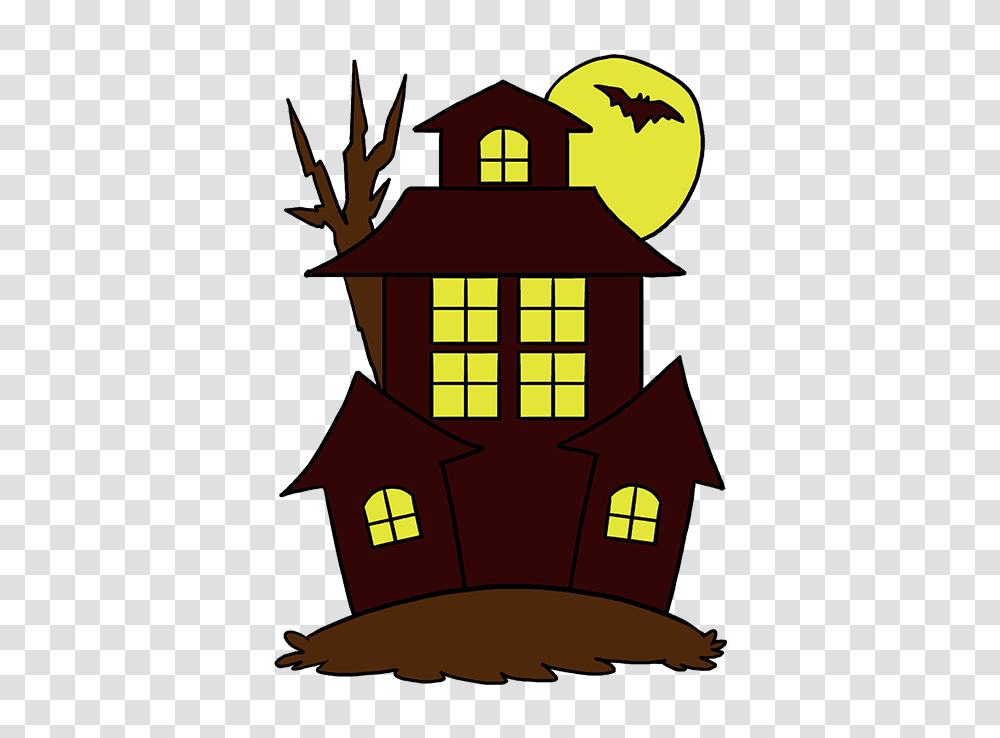 How To Draw A Haunted House, Halloween, Poster, Advertisement, Light Transparent Png