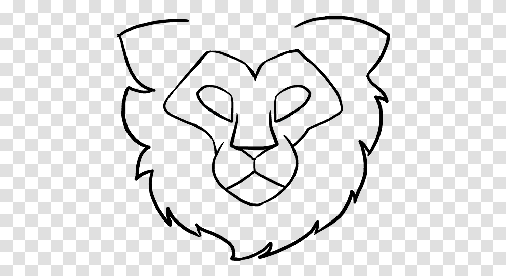 How To Draw A Lion Head Lion Head Easy Drawing, Astronomy, Outer Space, Universe, Halo Transparent Png