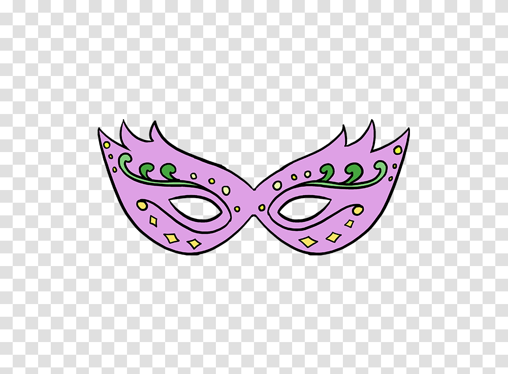 How To Draw A Mardi Gras Mask, Doodle, Drawing, Purple Transparent Png