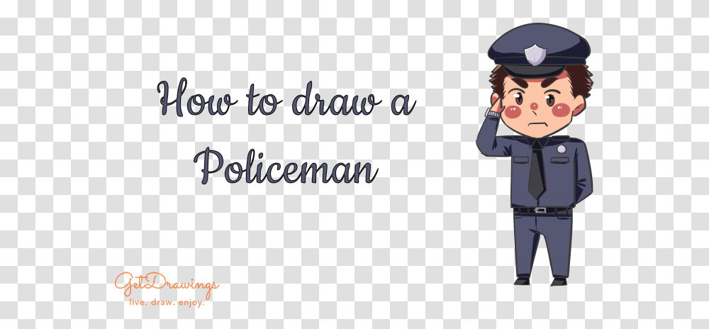 How To Draw A Policeman Blogfoster, Person, Performer Transparent Png